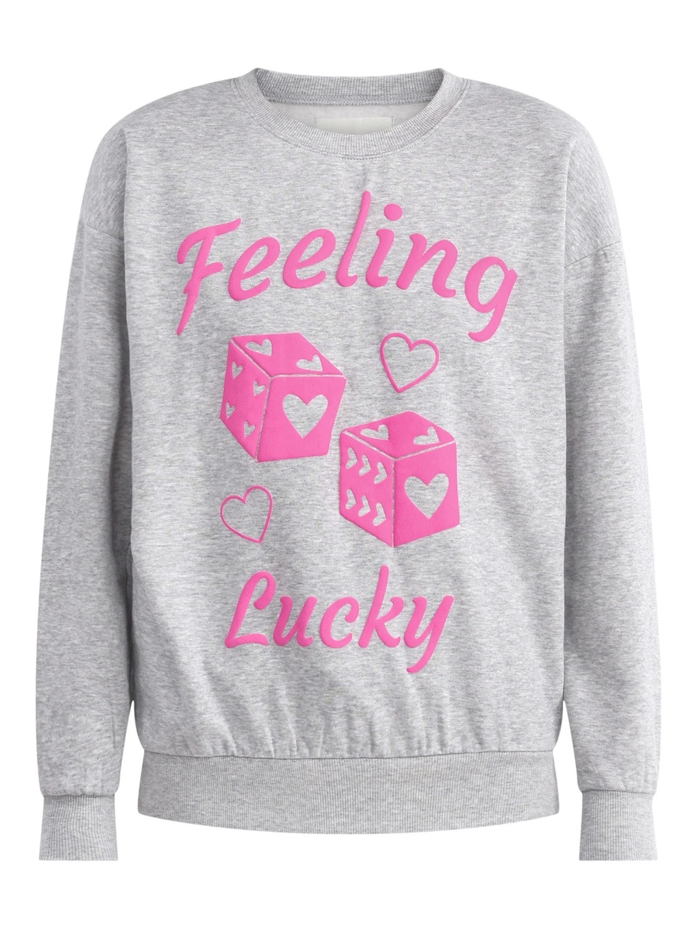Women’s Gray Feeling Lucky Long Sleeve Sweatshirt Size XS